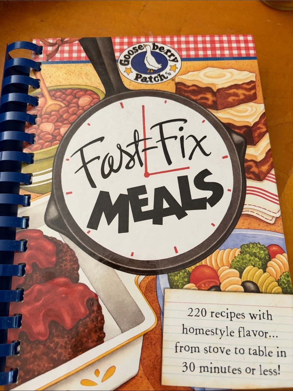 Gooseberry Patch Fast-Fix Meals Cookbook - Blue & Red Cover